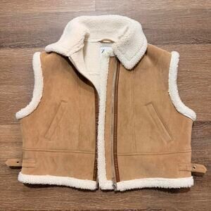 Zara tan suede vest